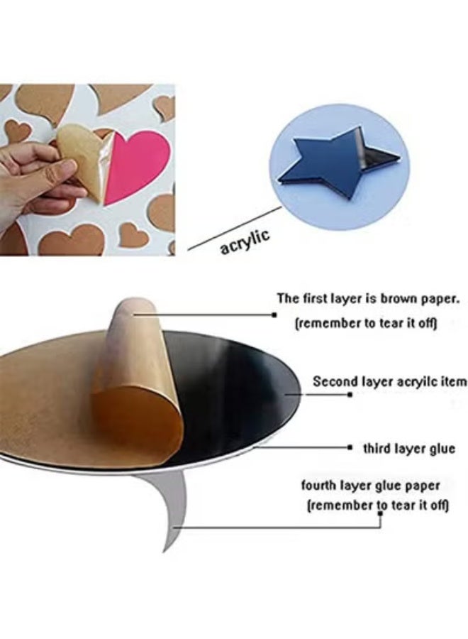 fantasize Home Letter Signs Acrylic Mirror Wall Stickers Decorations for Living Room Bedroom Decor Decals (Silver, 47.2 X 15.3IN) - Image 2